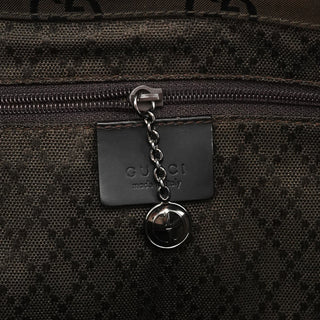 Gucci 002 1010 Brown GG Canvas Bamboo Tote Bag