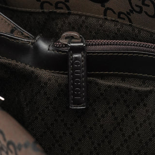 Gucci 002 1010 Brown GG Canvas Bamboo Tote Bag