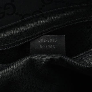Gucci 002 1015 Black GG Bamboo Tote Bag