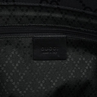 Gucci 002 1015 Black GG Bamboo Tote Bag