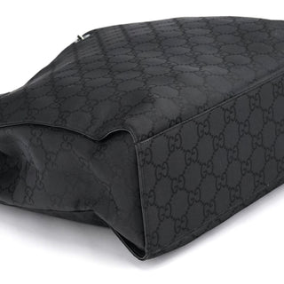 Gucci 002 1015 Black GG Bamboo Tote Bag