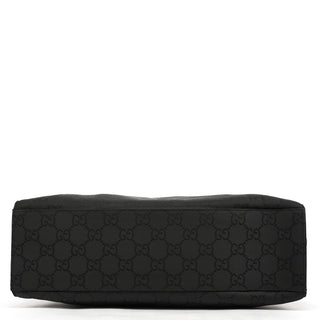 Gucci 002 1015 Black GG Bamboo Tote Bag