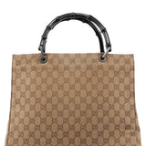 Gucci 002 1016 Beige GG Bamboo Tote Bag