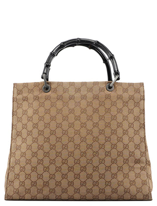 Gucci 002 1016 Beige GG Bamboo Tote Bag