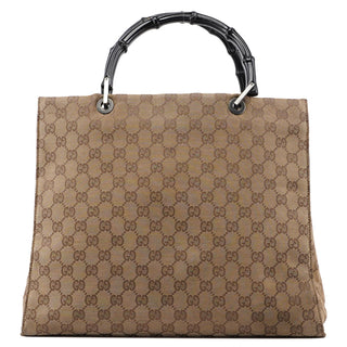 Gucci 002 1016 Beige GG Bamboo Tote Bag