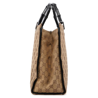 Gucci 002 1016 Beige GG Bamboo Tote Bag