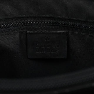 Gucci 002 1016 Black GG Bamboo Tote Bag