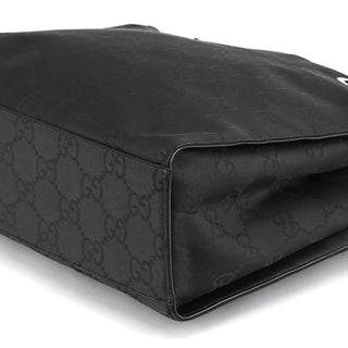 Gucci 002 1016 Black GG Bamboo Tote Bag