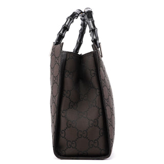 Gucci 002 1016 Brown GG Bamboo 2-Way Tote