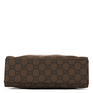 Gucci 002 1016 Brown GG Bamboo Tote Bag
