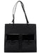 Gucci 002 1021 Black GG Dual Pocket Tote Bag