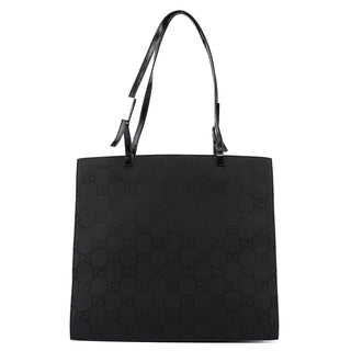 Gucci 002 1021 Black GG Dual Pocket Tote Bag