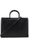 Gucci 002 1033 Black Leather Bamboo 2-Way Tote Bag