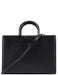 Gucci 002 1034 Black Leather Bamboo 2-Way Tote Bag