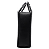 Gucci 002 1034 Black Leather Bamboo 2-Way Tote Bag