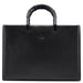 Gucci 002 1034 Black Leather Bamboo 2-Way Tote Bag