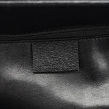 Gucci 002 1034 Black Leather Bamboo Tote Bag