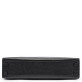 Gucci 002 1034 Black Leather Bamboo Tote Bag