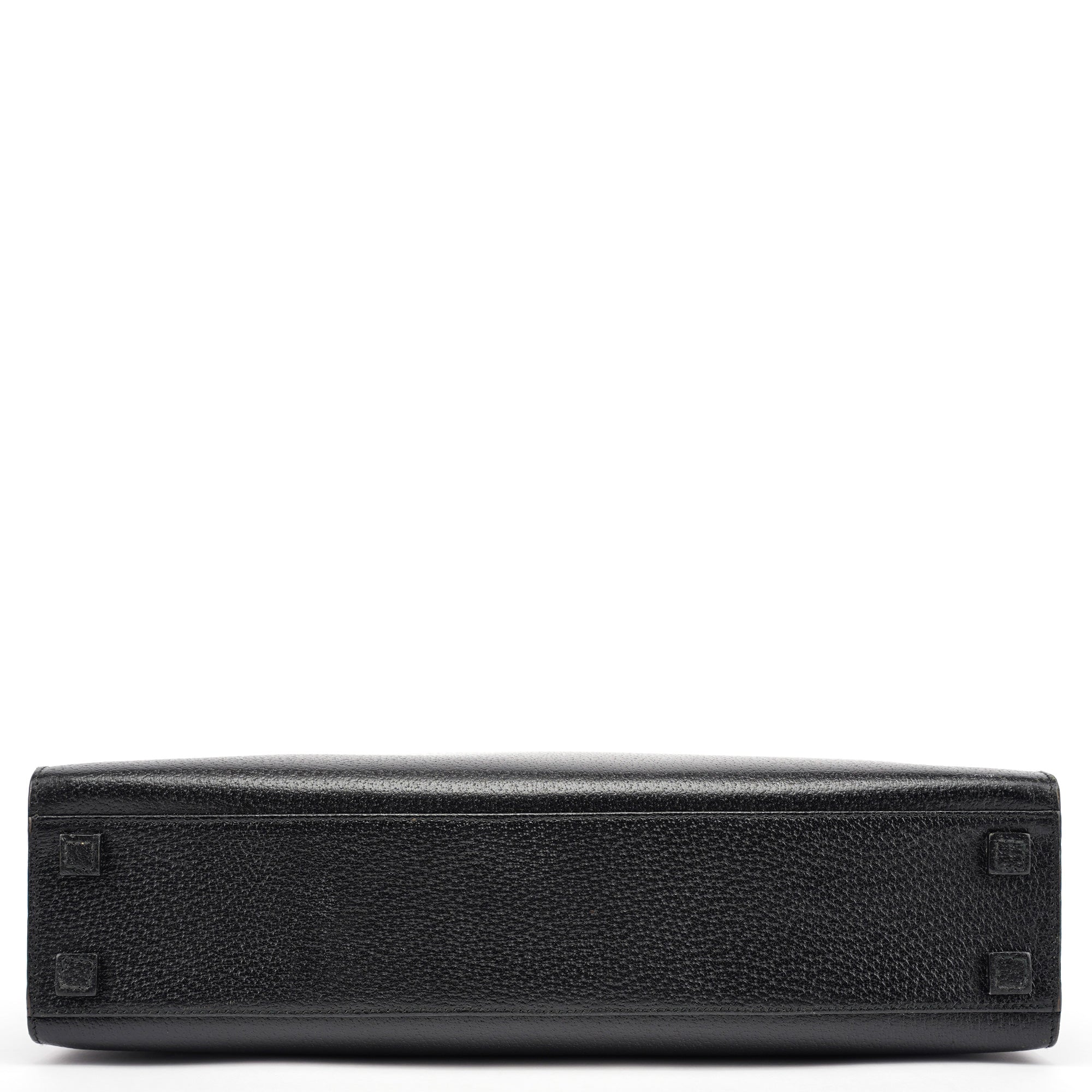 Gucci 002 1034 Black Leather Bamboo Tote Bag