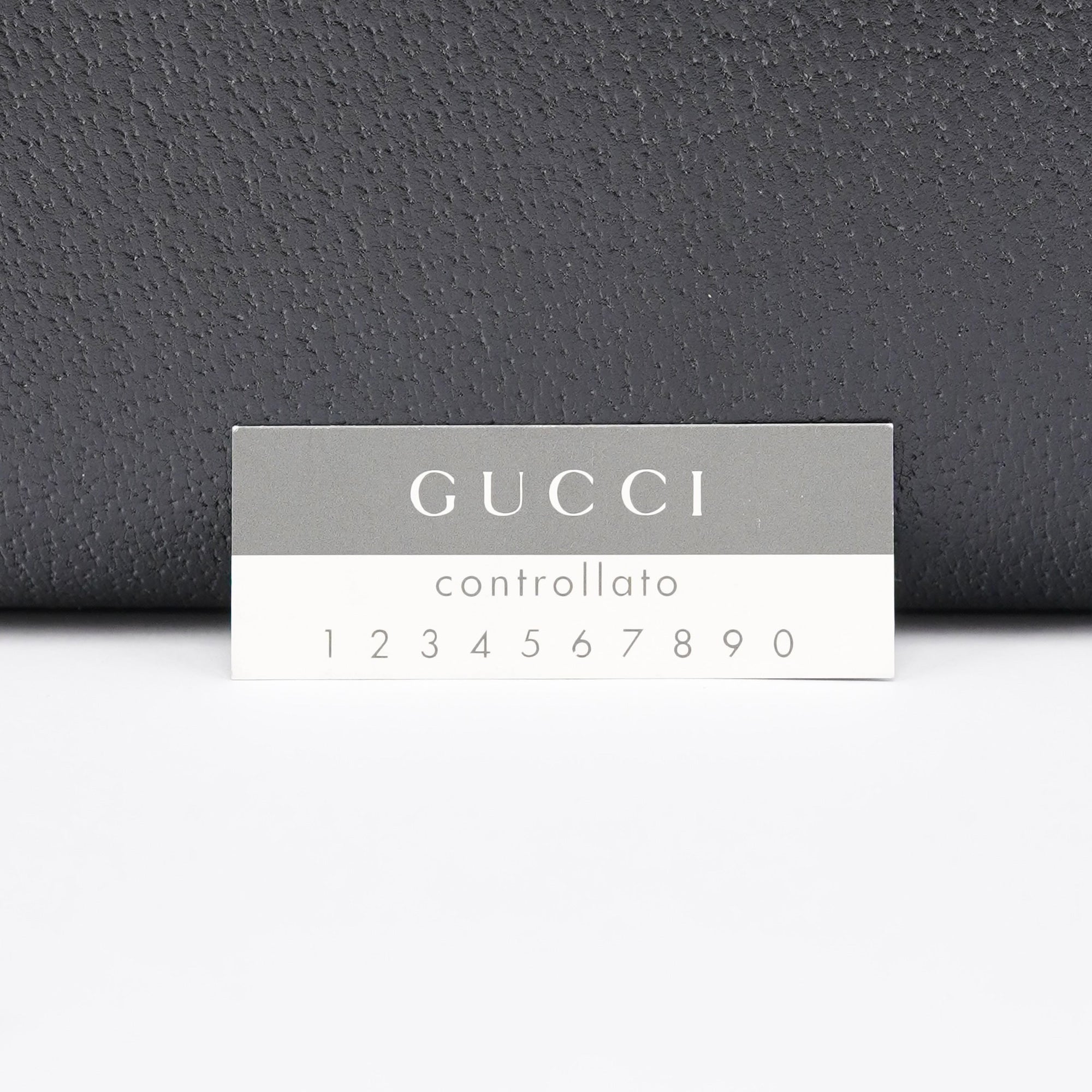 Gucci 002 1034 Black Leather Bamboo Tote Bag