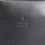 Gucci 002 1034 Black Leather Bamboo Tote Bag
