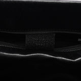 Gucci 002 1034 Black Leather Bamboo Tote Bag