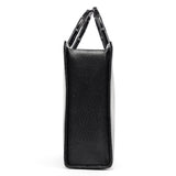 Gucci 002 1034 Black Leather Bamboo Tote Bag