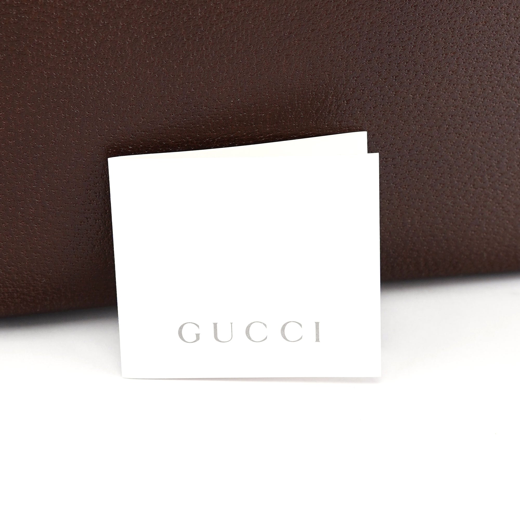 Gucci 002 1034 Sac cabas deux portés Bamboo en cuir marron