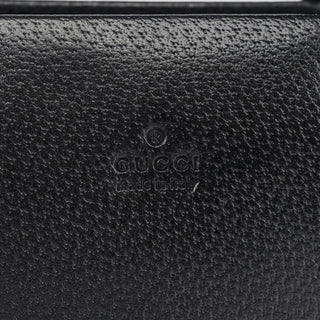 Gucci 002 1035 Black Leather Bamboo 2-Way Tote Bag