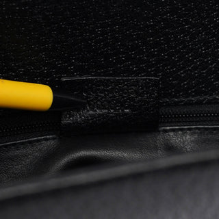 Gucci 002 1035 Black Leather Bamboo 2-Way Tote Bag