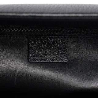 Gucci 002 1035 Black Leather Bamboo 2-Way Tote Bag