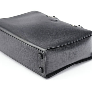 Gucci 002 1035 Black Leather Bamboo 2-Way Tote Bag