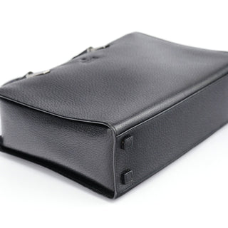 Gucci 002 1035 Black Leather Bamboo 2-Way Tote Bag