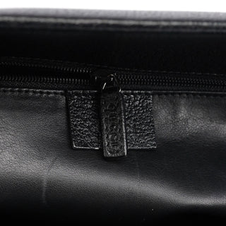 Gucci 002 1035 Black Leather Bamboo 2-Way Tote Bag