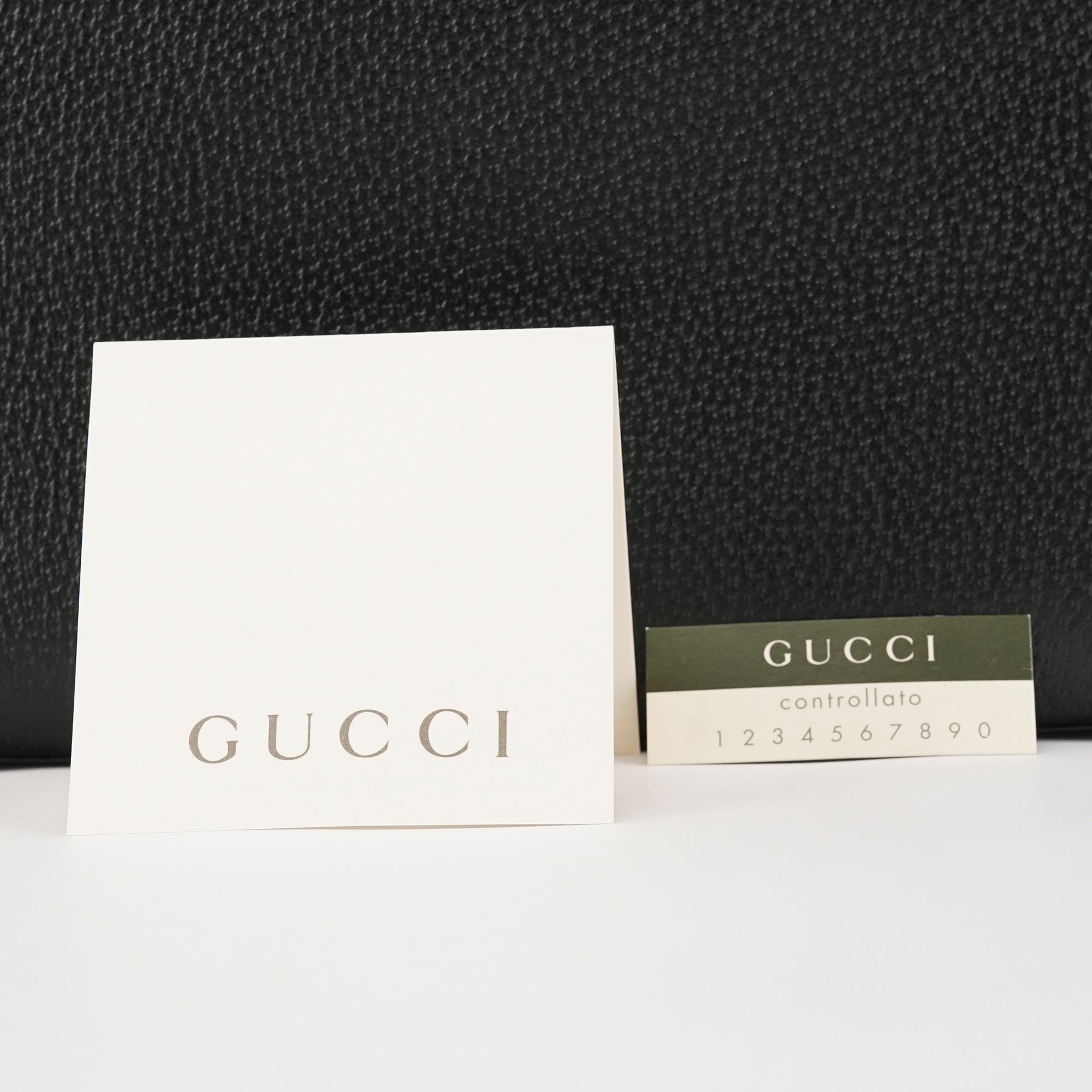 Gucci 002 1035 Black Leather Bamboo Tote Bag
