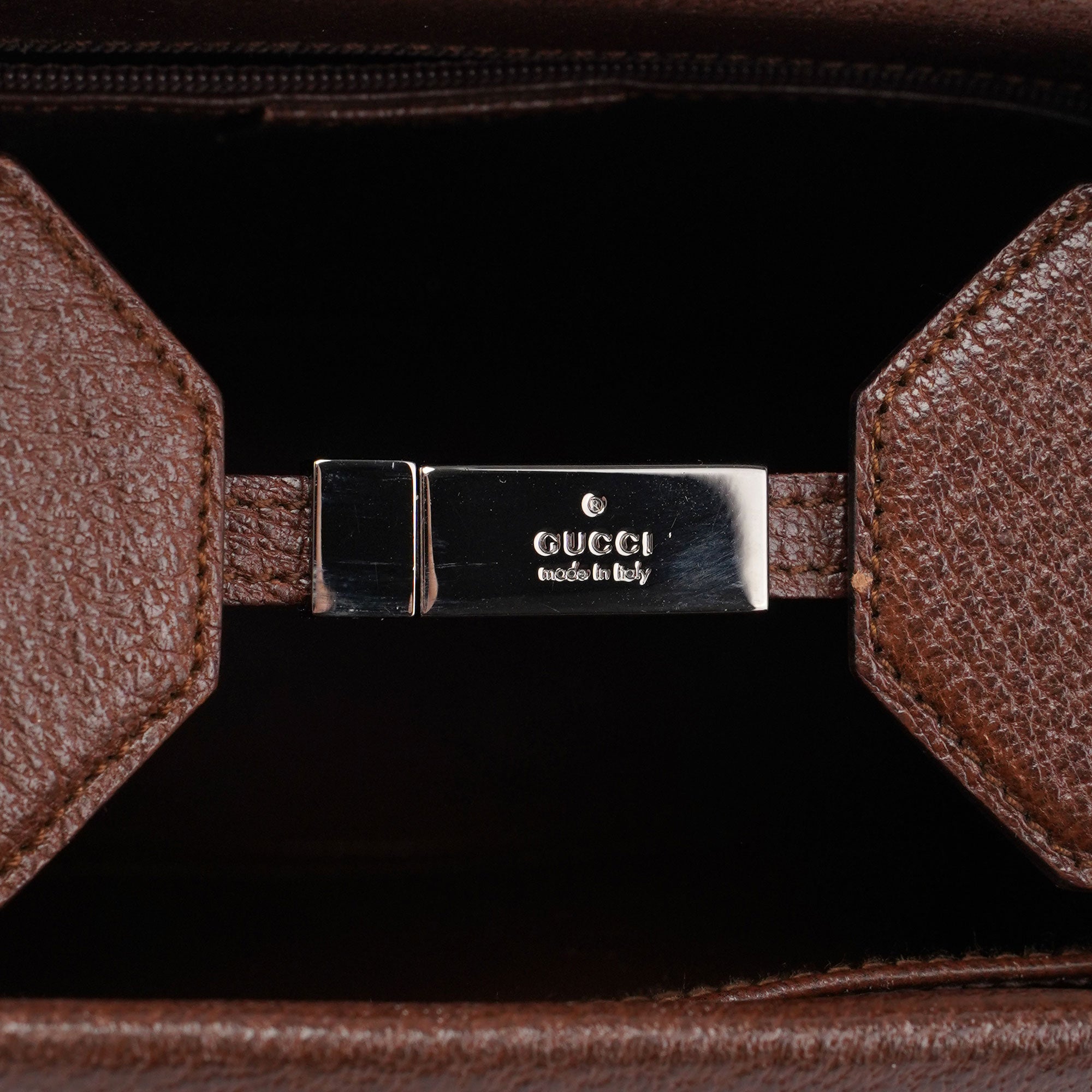 Gucci 002 1035 Bamboo 2-Way Tote Bag aus braunem Leder