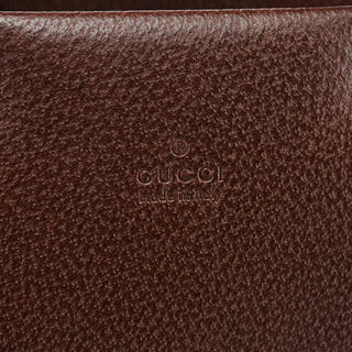 Gucci 002 1035 Brown Leather Bamboo 2-Way Tote Bag