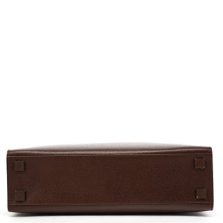 Gucci 002 1035 Brown Leather Bamboo 2-Way Tote Bag