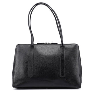 Gucci 002 1045 Black Leather Dual Pocket Tote