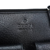 Gucci 002 1045 Black Leather Dual Pocket Tote