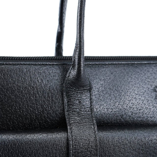 Gucci 002 1045 Black Leather Dual Pocket Tote