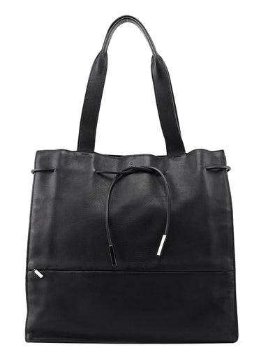 Gucci 002 1052 Black Calfskin Drawstring Tote Bag