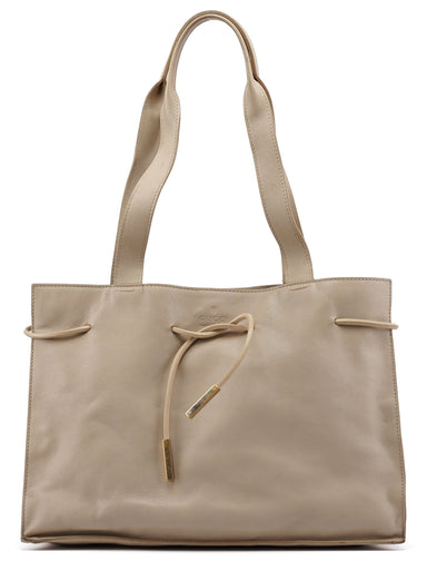 Gucci 002 1053 Beige Calfskin Drawstring Tote Bag