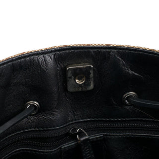 Gucci 002 1053 Beige GG Leather Drawstring Tote Bag