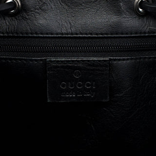 Gucci 002 1053 Beige GG Leather Drawstring Tote Bag