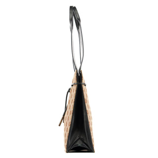 Gucci 002 1053 Beige GG Leather Drawstring Tote Bag