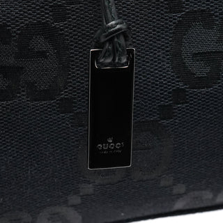 Gucci 002 1054 Black GG Clutch Tote Bag