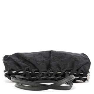 Gucci 002 1054 Black GG Clutch Tote Bag