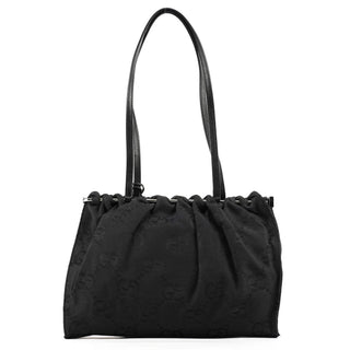 Gucci 002 1054 Black GG Clutch Tote Bag