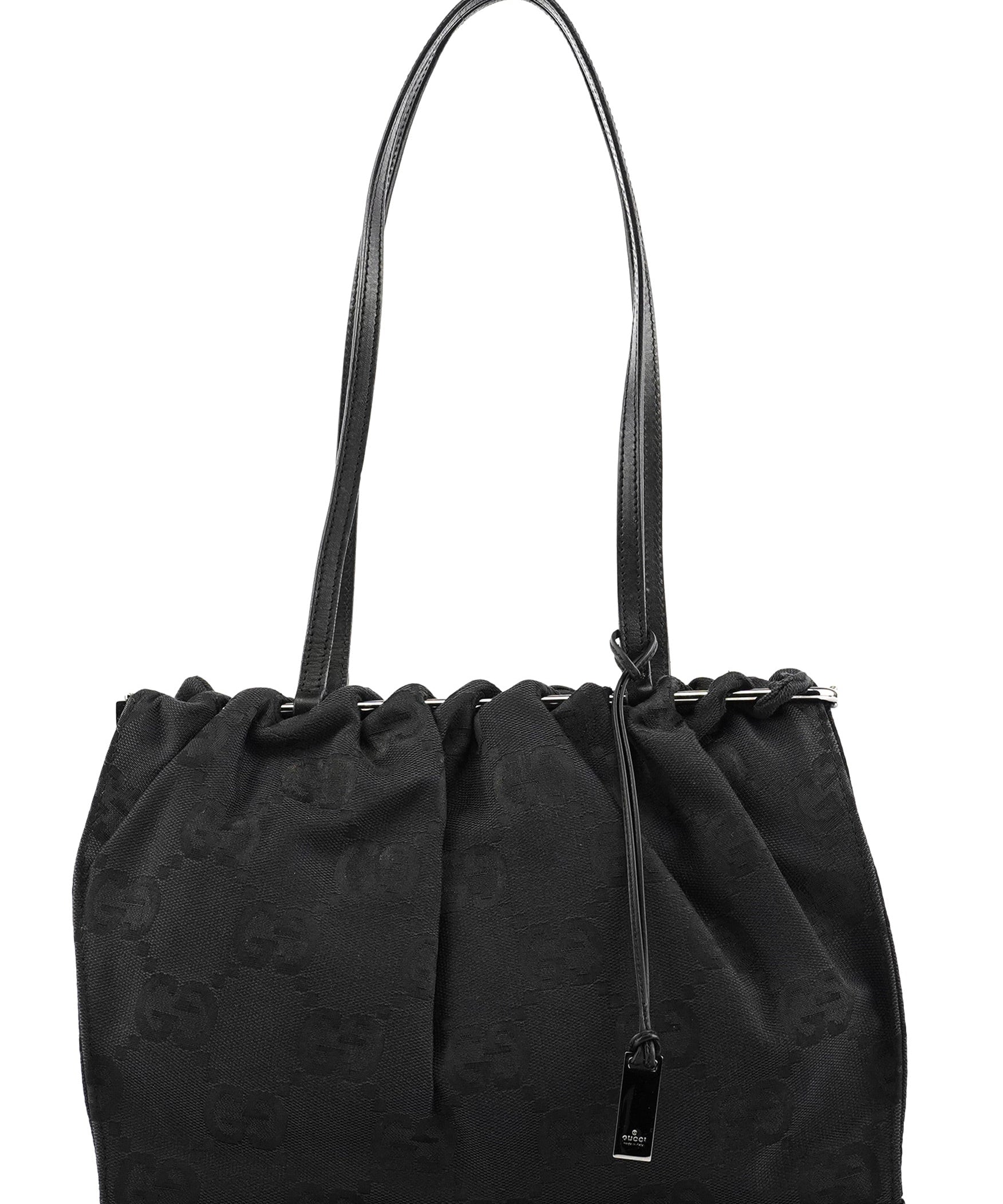 Gucci 002 1054 Black GG Clutch Tote Bag